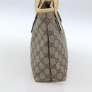 GUCCI GG Supreme Tote Bag PVC Beige Silver 2111 38 Auth yk19900-5