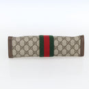 GUCCI GG Supreme Web Sherry Line Clutch Bag PVC Beige Red 89 01 002 Auth yk19915-7
