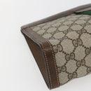 GUCCI GG Supreme Web Sherry Line Clutch Bag PVC Beige Red 89 01 002 Auth yk19915-9