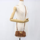 MCM Vicetos Logogram Mini Bag PVC Leather 2way Dark Brown Gold Auth yk19916-21
