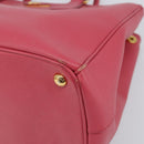 PRADA Galleria Hand Bag Safiano leather Pink Gold Auth yk19919-15