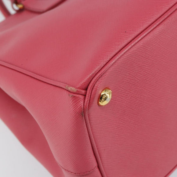 PRADA Galleria Hand Bag Safiano leather Pink Gold Auth yk19919