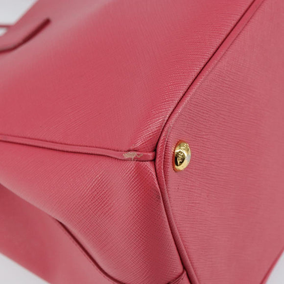 PRADA Galleria Hand Bag Safiano leather Pink Gold Auth yk19919