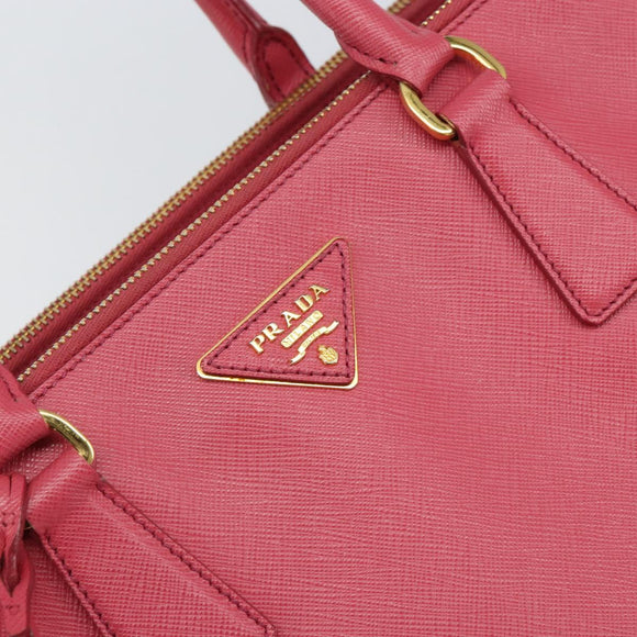 PRADA Galleria Hand Bag Safiano leather Pink Gold Auth yk19919