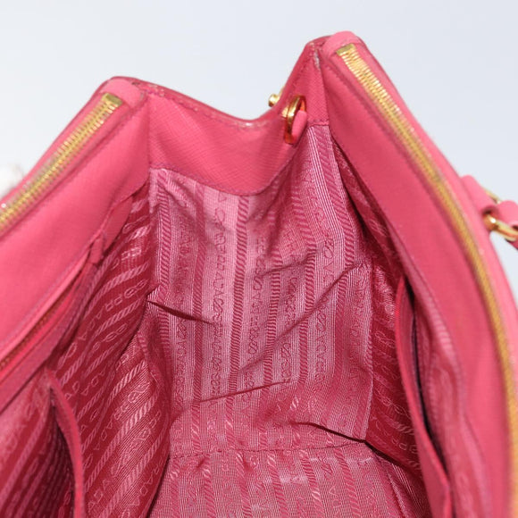 PRADA Galleria Hand Bag Safiano leather Pink Gold Auth yk19919