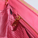 PRADA Galleria Hand Bag Safiano leather Pink Gold Auth yk19919-23