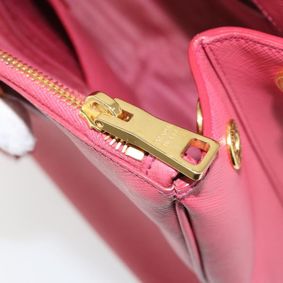 PRADA Galleria Hand Bag Safiano leather Pink Gold Auth yk19919