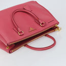 PRADA Galleria Hand Bag Safiano leather Pink Gold Auth yk19919-6