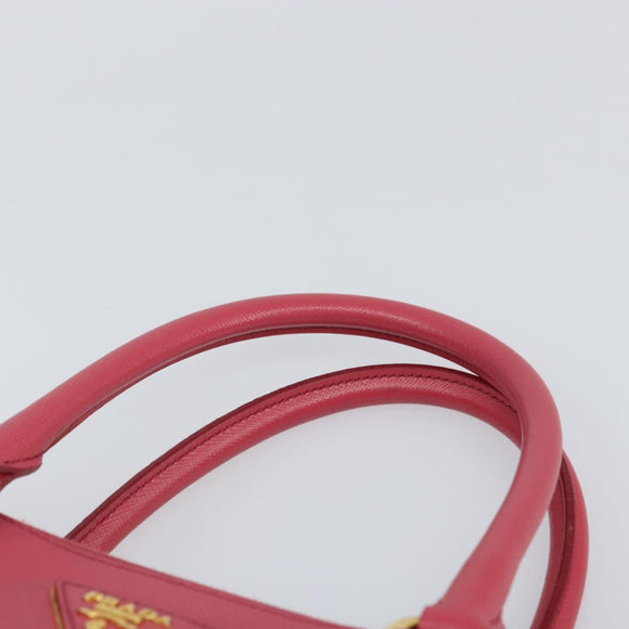 PRADA Galleria Hand Bag Safiano leather Pink Gold Auth yk19919