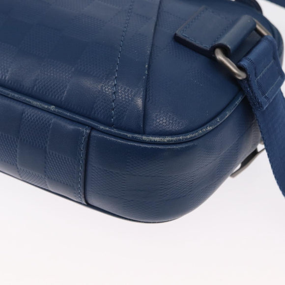 LOUIS VUITTON Damier Infini Ambreil Tasche Leder Blau N41354 LV Auth yk19931