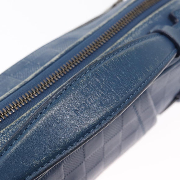 LOUIS VUITTON Damier Infini Ambreil Tasche Leder Blau N41354 LV Auth yk19931