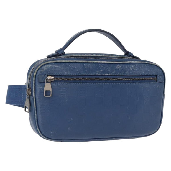 LOUIS VUITTON Damier Infini Ambreil Tasche Leder Blau N41354 LV Auth yk19931