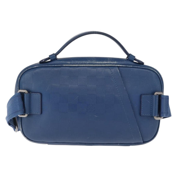 LOUIS VUITTON Damier Infini Ambreil Tasche Leder Blau N41354 LV Auth yk19931