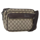 GUCCI GG Supreme Shoulder Bag PVC Leather Beige Silver 114531 Auth yk19932-1