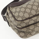 GUCCI GG Supreme Shoulder Bag PVC Leather Beige Silver 114531 Auth yk19932-11