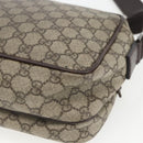 GUCCI GG Supreme Shoulder Bag PVC Leather Beige Silver 114531 Auth yk19932-12