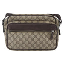GUCCI GG Supreme Shoulder Bag PVC Leather Beige Silver 114531 Auth yk19932-2
