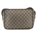 GUCCI GG Supreme Shoulder Bag PVC Leather Beige Silver 114531 Auth yk19932-3