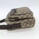 GUCCI GG Supreme Shoulder Bag PVC Leather Beige Silver 114531 Auth yk19932-4