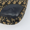 Christian Dior Trotter Canvas Shoulder Bag Navy Gold Auth yk19936-15