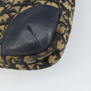 Christian Dior Trotter Canvas Shoulder Bag Navy Gold Auth yk19936-16