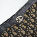 Christian Dior Trotter Canvas Shoulder Bag Navy Gold Auth yk19936-17
