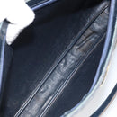 Christian Dior Trotter Canvas Shoulder Bag Navy Gold Auth yk19936-12