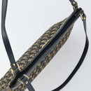 Christian Dior Trotter Canvas Shoulder Bag Navy Gold Auth yk19936-6