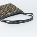 Christian Dior Trotter Canvas Shoulder Bag Navy Gold Auth yk19936-7