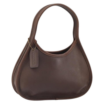 Coach Ergo Hand Bag Leather Brown Silver Auth yk19937