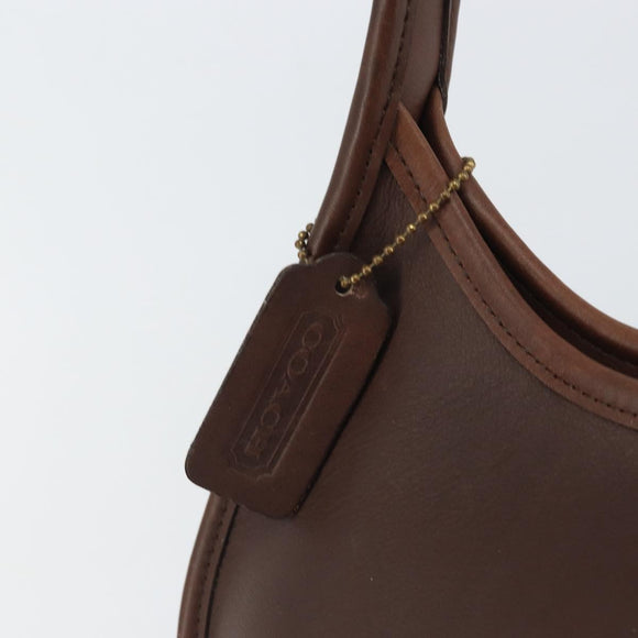 Coach Ergo Hand Bag Leather Brown Silver Auth yk19937