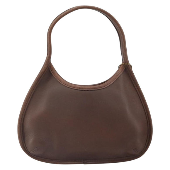 Coach Ergo Hand Bag Leather Brown Silver Auth yk19937