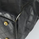 Gianni Versace Hand Bag Leather PVC Black gold Auth yk19945-9