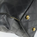 Gianni Versace Hand Bag Leather PVC Black gold Auth yk19945-16
