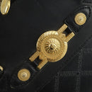 Gianni Versace Hand Bag Leather PVC Black gold Auth yk19945-17