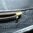 Gianni Versace Hand Bag Leather PVC Black gold Auth yk19945-20