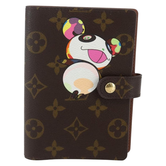 LOUIS VUITTON Monogram Panda Agenda PM Day Planner Cover R20011 LV Auth yk19949V