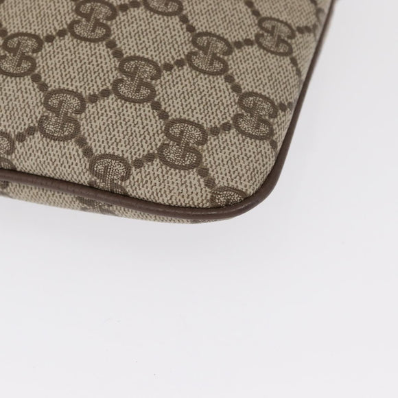 GUCCI GG Supreme Web Sherry Line Bag PVC Beige Gold 904 02 047 Auth yk19952