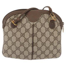 GUCCI GG Supreme Web Sherry Line Bag PVC Beige Gold 904 02 047 Auth yk19952 - 0