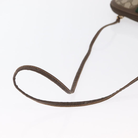 GUCCI GG Supreme Web Sherry Line Bag PVC Beige Gold 904 02 047 Auth yk19952