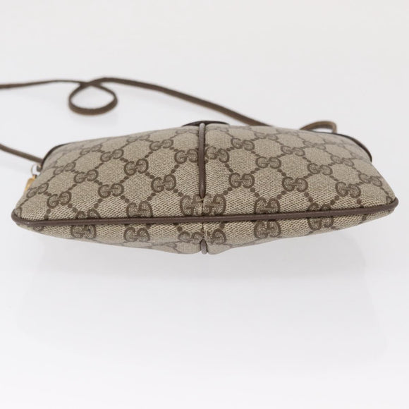 GUCCI GG Supreme Web Sherry Line Bag PVC Beige Gold 904 02 047 Auth yk19952