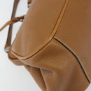 PRADA Hand Bag Leather Brown Silver Auth yk19954-11