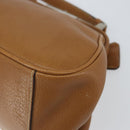PRADA Hand Bag Leather Brown Silver Auth yk19954-12