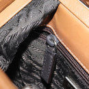 PRADA Hand Bag Leather Brown Silver Auth yk19954-20