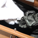 PRADA Hand Bag Leather Brown Silver Auth yk19954-23
