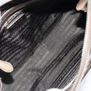 PRADA Hand Bag Patent leather Beige Silver Auth yk19956-10