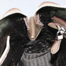 PRADA Hand Bag Patent leather Beige Silver Auth yk19956-23