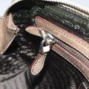PRADA Hand Bag Patent leather Beige Silver Auth yk19956-24