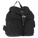 PRADA Backpack Nylon Black Silver Auth yk19964-1