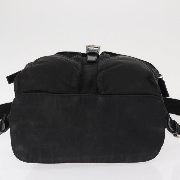 PRADA Backpack Nylon Black Silver Auth yk19964